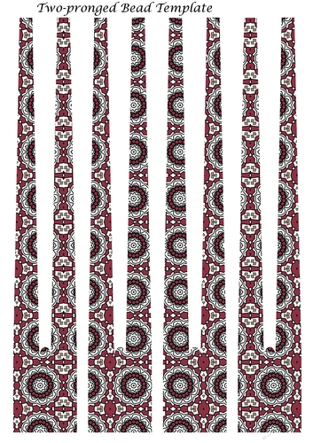 Double Barrel Paper Beads Template Design #51