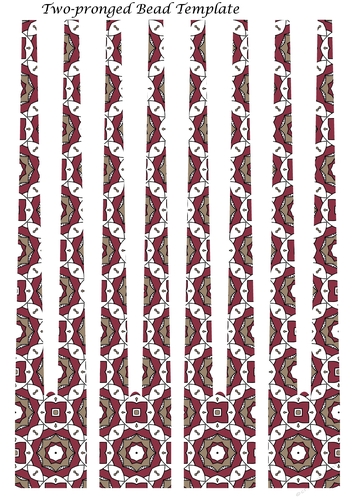 Double Barrel Paper Beads Template Design #52