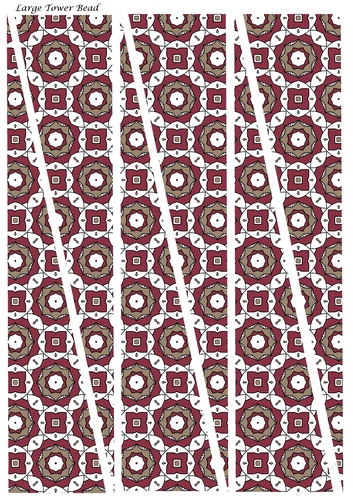 Large Tower Paper Beads Template Design #52