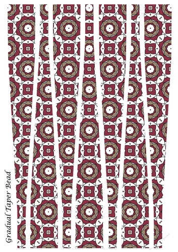 Large Gradual Taper Barrel Paper Beads Template Design #52