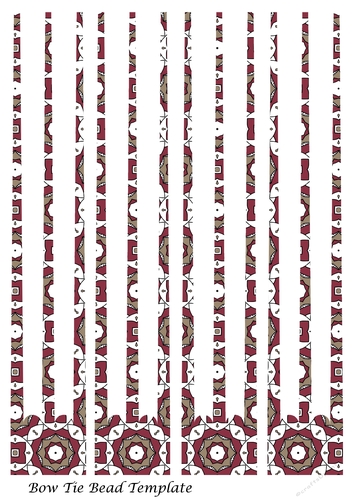 Bow Tie Three Prong Paper Beads Template Design #52