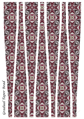 Large Gradual Taper Barrel Paper Beads Template Design #53