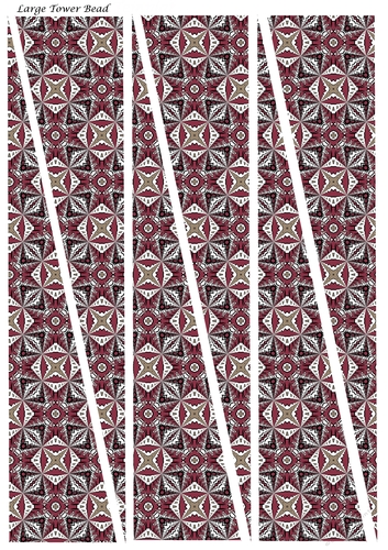Large Tower Paper Beads Template Design #53