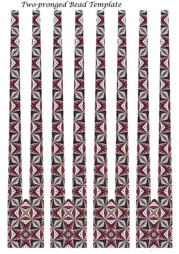 Double Barrel Paper Beads Template Design #53