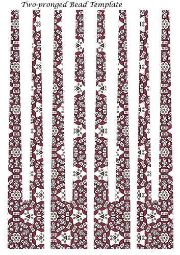 Double Barrel Paper Beads Template Design #54