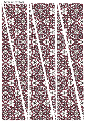 Large Tower Paper Beads Template Design #54