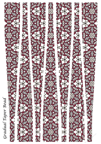 Large Gradual Taper Barrel Paper Beads Template Design #54