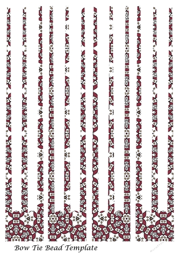 Bow Tie Three Prong Paper Beads Template Design #54