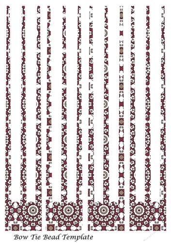 Bow Tie Three Prong Paper Beads Template Design #55