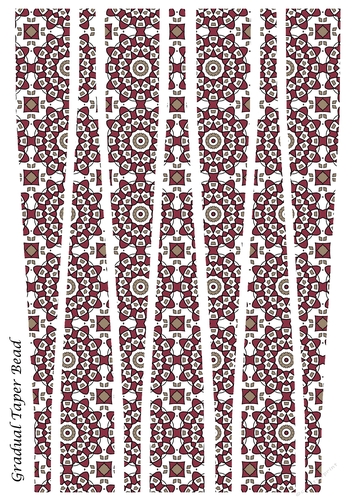 Large Gradual Taper Barrel Paper Beads Template Design #55
