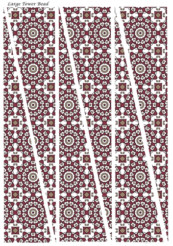 Large Tower Paper Beads Template Design #55