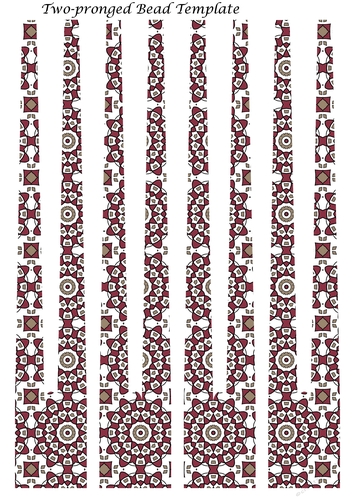Double Barrel Paper Beads Template Design #55