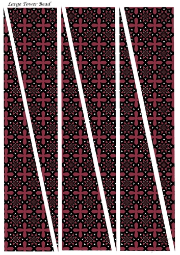 Lagre Tower Paper Beads Template Design #56