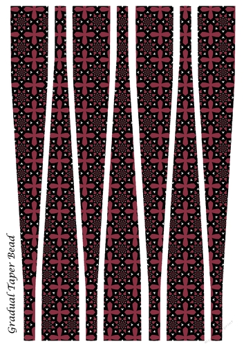 Lagre Gradual Taper Barrel Paper Beads Template Design #56