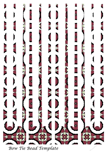 Bow Tie Three Prong Paper Beads Template Design #57