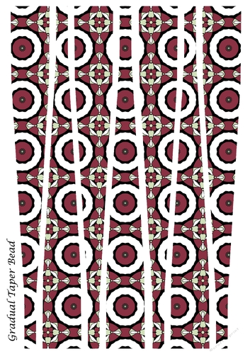 Large Gradual Taper Barrel Paper Beads Template Design #57