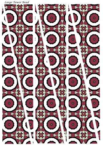 Large Tower Paper Beads Template Design #57