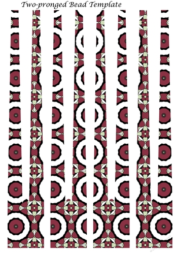 Double Barrel Paper Beads Template Design #57