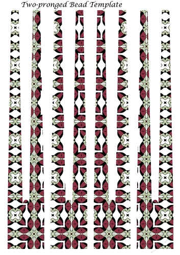 Double Barrel Paper Beads Template Design #58