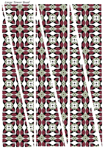 Large Tower Paper Beads Template Design #58