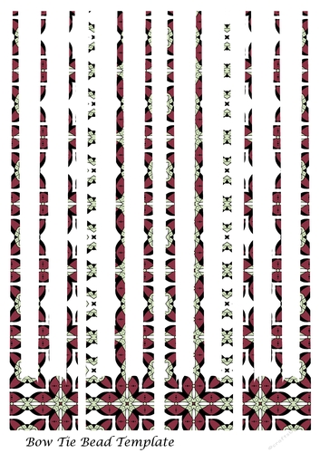 Bow Tie Three Prong Paper Beads Template Design #58
