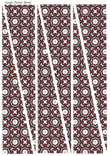 Large Tower Paper Beads Template Design #59