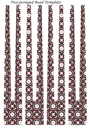 Double Barrel Paper Beads Template Design #59