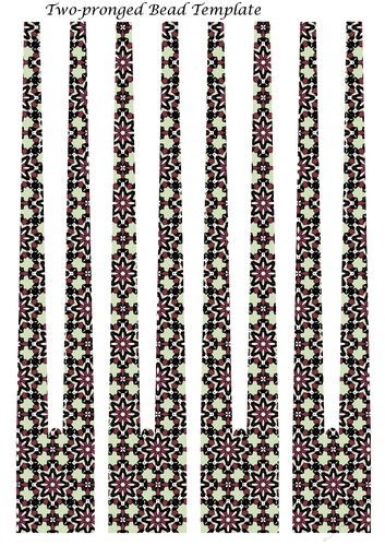 Double Barrel Paper Beads Template Design #60
