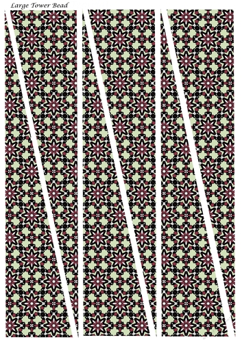 Large Tower Paper Beads Template Design #60