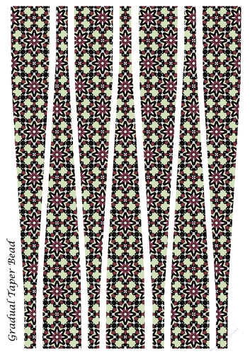 Large Gradual Taper Barrel Paper Beads Template Design #60