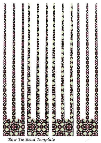 Bow Tie Three Prong Paper Beads Template Design #60