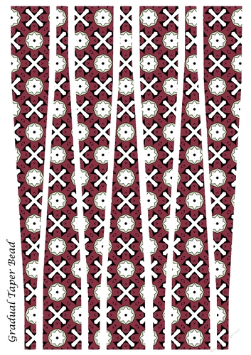 Large Gradual Taper Barrel Paper Beads Template Design #61