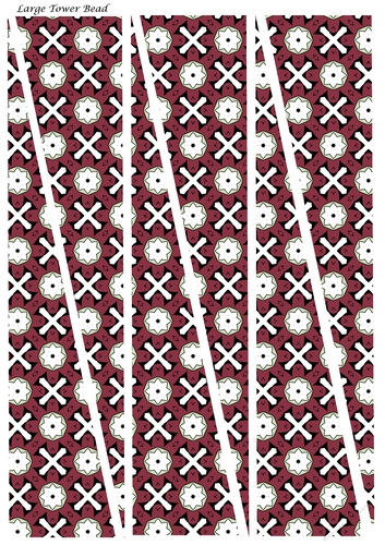 Large Tower Paper Beads Template Design #61
