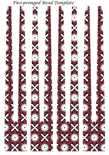 Double Barrel Paper Beads Template Design #61