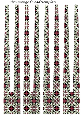 Double Barrel Paper Beads Template Design #62