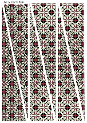 Large Tower Paper Beads Template Design #62