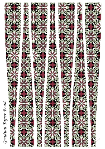 Large Gradual Taper Barrel Paper Beads Template Design #62