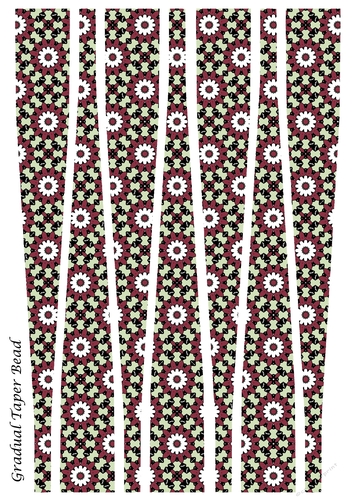 Large Gradual Taper Barrel Paper Beads Template Design #63