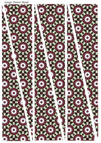 Large Tower Paper Beads Template Design #63