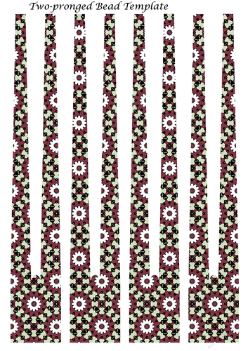 Double Barrel Paper Beads Template Design #63