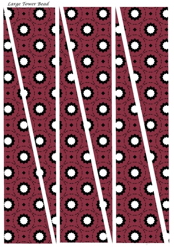 Large Tower Paper Beads Template Design #64