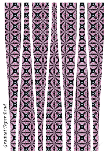 Large Gradual Taper Barrel Paper Beads Template Design #65