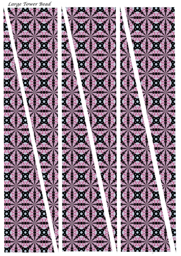 Large Tower Paper Beads Template Design #65