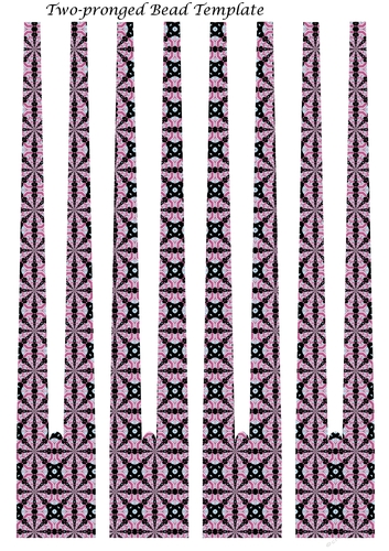 Double Barrel Paper Beads Template Design #65