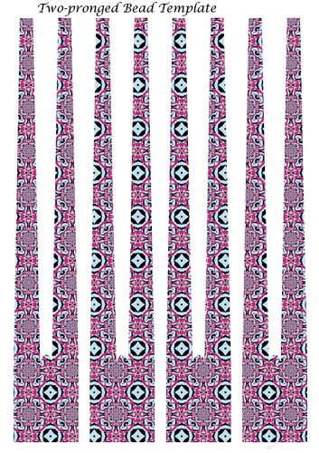 Double Barrel Paper Beads Template Design #66