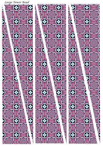 Large Tower Paper Beads Template Design #66