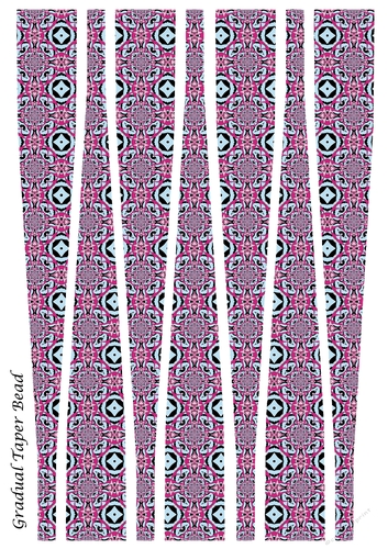 Large Gradual Taper Barrel Paper Beads Template Design #66