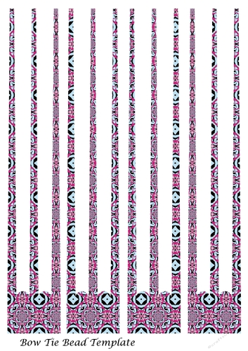 Bow Tie Three Prong Paper Beads Template Design #66