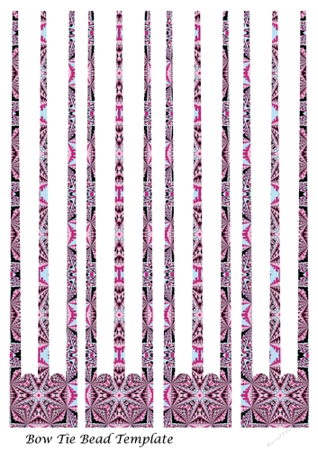 Bow Tie Three Prong Paper Beads Template Design #67