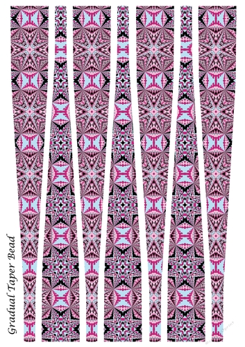 Large Gradual Taper Barrel Paper Beads Template Design #67